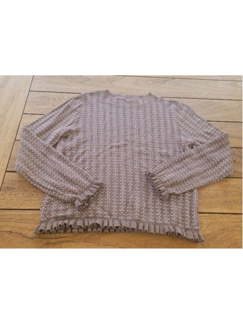 ModCloth Ruffle Sweater Size L - Picture 2 of 4